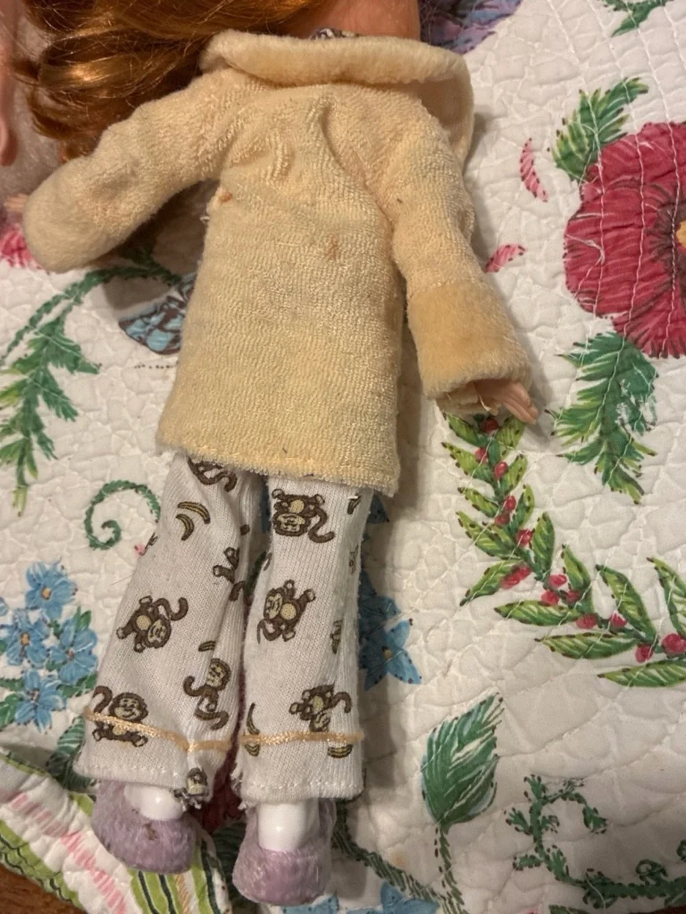 2003 Bratz Slumber Party Meygan doll and monkey plush pet